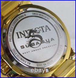 Invicta Mens 50mm Subaqua Noma III Swiss Quartz Chrono Watch 5405 Goldtone Read