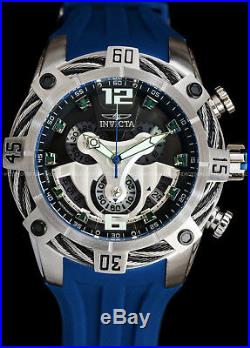 Invicta Mens 51mm Bolt Swiss ETA Chronograph RD Stainless Steel Blue Strap Watch