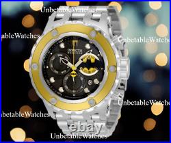 Invicta Mens 52MM Subaqua DC Comics BATMAN Swiss Black Dial SS Bracelet Watch