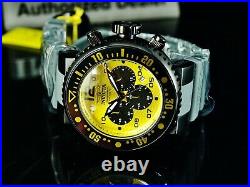 Invicta Mens 52mm GRAND PRO DIVER Ocean Voyager Chronograph YELLOW DIAL SS Watch