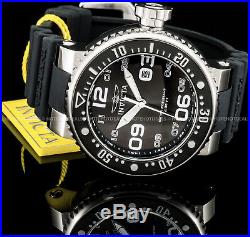 Invicta Mens 52mm Grand Pro Diver Black Dial Stainless Steel Black Strap Watch