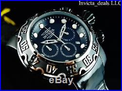 Invicta Mens 52mm Lupah Espadon Chronograph COMBAT Triple Black SS Leather Watch