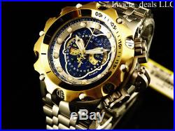 Invicta Mens 52mm Reserve Venom Hybrid Swiss Chronograph Blue Dial SS Watch
