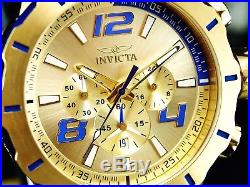 Invicta Mens 52mm S1 Rally Turbo Quartz Chronograph Gold Tone Champagne DL Watch