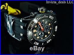 Invicta Mens 52mm Subaqua Specialty Triple Black Navy Seal Swiss Chrono SS Watch