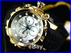 Invicta Mens 52mm VENOM Sea Dragon Swiss Chronograph White MOP 18K Gold IP Watch