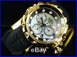 Invicta Mens 52mm VENOM Sea Dragon Swiss Chronograph White MOP 18K Gold IP Watch