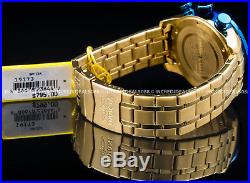 Invicta Mens Aviator Chronograph Blue Bezel Gold Two Tone 48mm Watch 19173