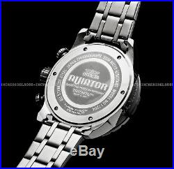 Invicta Mens Aviator Chronograph Gunmetal Dial Silver Bracelet SS Watch 17204