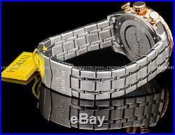 Invicta Mens Aviator Chronograph Rose Gold Silver Bracelet SS 48mm Watch 17203