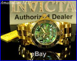 Invicta Mens Gold Plated Stainless NH 35A Auto Grand Diver Abalone Dial LE Watch