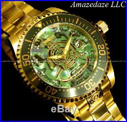 Invicta Mens Gold Plated Stainless NH 35A Auto Grand Diver Abalone Dial LE Watch