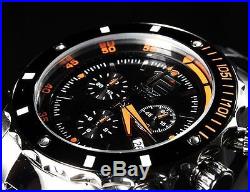 Invicta Mens II Collection Swiss Chronograph Black Dial Stainless Steel Watch