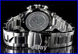 Invicta Mens II Collection Swiss Chronograph Black Dial Stainless Steel Watch