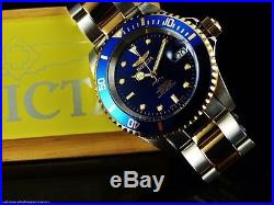Invicta Mens Original Coin Edge PRO DIVER NH35 Automatic Gd 2Tone SS Blue Watch