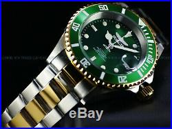 Invicta Mens Original Coin Edge PRO DIVER NH35 Automatic Gd 2Tone SS Green Watch
