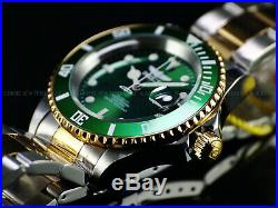 Invicta Mens Original Coin Edge PRO DIVER NH35 Automatic Gd 2Tone SS Green Watch