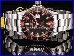 Invicta Mens PRO DIVER AUTOMATIC BLACK RED Dial Silver Bracelet 47mm SS Watch