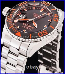 Invicta Mens PRO DIVER AUTOMATIC BLACK RED Dial Silver Bracelet 47mm SS Watch