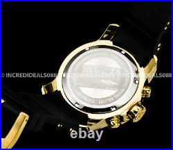 Invicta Mens PRO DIVER SCUBA Chronograph Gold Tone Black PU Strap Watch 6981
