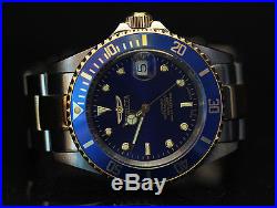 Invicta Mens Pro Diver Collection Swiss Made Automatic Coin Edged 23K GP Watch