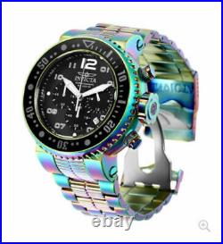 Invicta Mens Pro Diver Combat Seal Iridescent Steel Chronograph 52mm Watch 25078