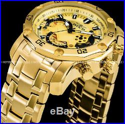 Invicta Mens Pro Diver Scuba 3.0 Chronograph 18K Gold Plated SS Tachymeter Watch