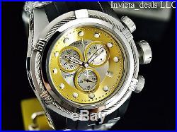 Invicta Mens Reserve 52mm Bolt Zeus SWISS MADE ETA Chrono Gold/Silver Dial Watch