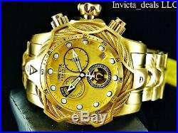 Invicta Mens Reserve 52mm Venom Bolt Swiss ETA Chronograph 18K Gold Plated Watch