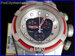 Invicta Mens Reserve 53mm Bolt Zeus Swiss Chronograph S. Steel Watch Red Accents