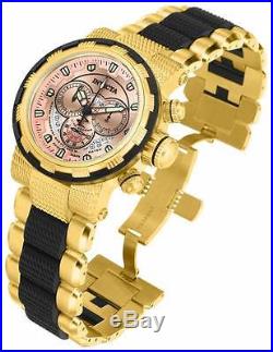 Invicta Mens Reserve CAPSULE Rose Tone Swiss Made Chronograph Gold Watch 80304