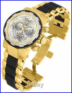 Invicta Mens Reserve CAPSULE Silver Dial Swiss Made Chronograph Gold Watch NEW