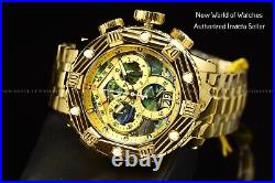 Invicta Mens Reserve Huracan 53mm Abalone Dial Quartz Swiss Gold Plated Watch