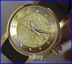 Invicta Mens S1 Gold Yakuza Dragon Dial Japanese NH35A 24 Jewels Automatic Watch
