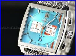 Invicta Mens S1 Rally Turquoise Dial Chronograph Quartz 45mm Mesh Bracelet Watch