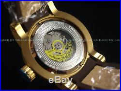 Invicta Mens S1 Yakuza Dragon 24J Automatic 18K Matte Gold IP Brown Strap Watch