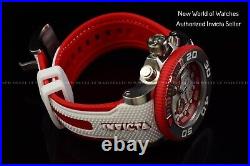 Invicta Mens Sea Hunter Silver Dial Chrono Quartz 50mm Silicone Band Watch 22124