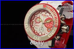 Invicta Mens Sea Hunter Silver Dial Chrono Quartz 50mm Silicone Band Watch 22124