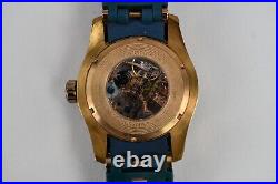 Invicta Mens Sea Spider 1258 Blue Plastic Mechanical Skeleton Dial Watch