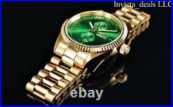 Invicta Mens Specialty JUBILEE Quartz Green Dial Rose Tone Stainless Steel Watch