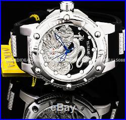 Invicta Mens Speedway Bolt Dragon NH35A Automatic Silver Black Strap Watch 25776