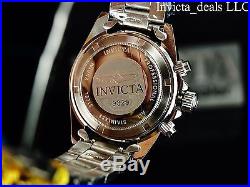 Invicta Mens Speedway Professional Chrono Silver Tone Persian Blue Dial SS Watch