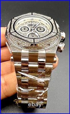 Invicta New Carbon Hawk Men's 38929 3.62ctw Pave Diamond Swiss Quartz Watch