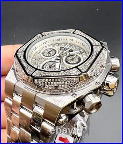 Invicta New Carbon Hawk Men's 38929 3.62ctw Pave Diamond Swiss Quartz Watch