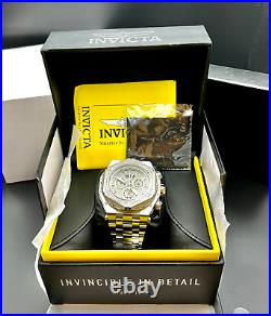 Invicta New Carbon Hawk Men's 38929 3.62ctw Pave Diamond Swiss Quartz Watch