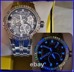 Invicta Open Heart Cristaux Mechanical Simulated Diamond LUME mens Watch