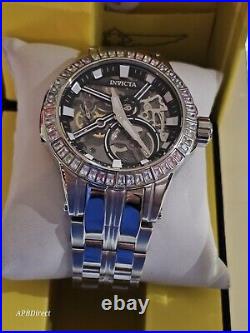 Invicta Open Heart Cristaux Mechanical Simulated Diamond LUME mens Watch