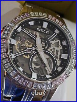 Invicta Open Heart Cristaux Mechanical Simulated Diamond LUME mens Watch