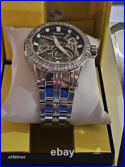 Invicta Open Heart Cristaux Mechanical Simulated Diamond LUME mens Watch