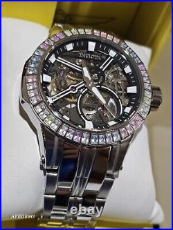 Invicta Open Heart Cristaux Mechanical Simulated Diamond LUME mens Watch